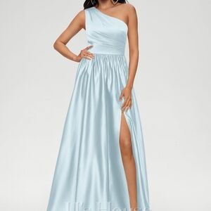 JJs House One-Shoulder Sky Blue Dress